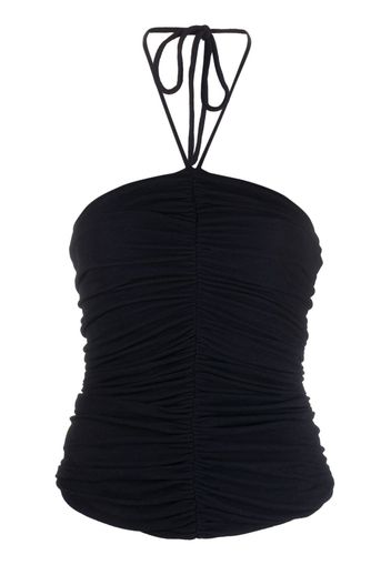 Alexandre Vauthier ruched halterneck tube top - Blu