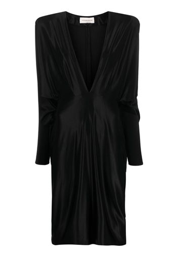 Alexandre Vauthier V-neck long-sleeve dress - Nero