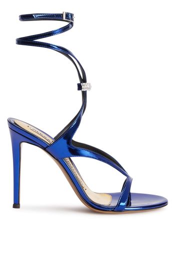 Alexandre Vauthier Smila 105mm metallic-effect sandals - Blu