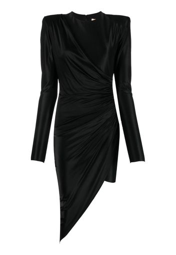 Alexandre Vauthier gathered-effect long-sleeve minidress - Nero