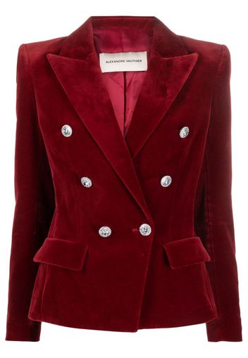 Alexandre Vauthier double-breasted velvet blazer - Rosso