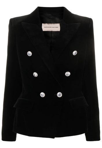 Alexandre Vauthier double-breasted velvet blazer - Nero