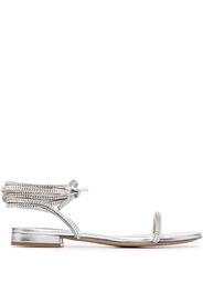 Alexandre Vauthier Amina crystal-embellished leather sandals - Argento