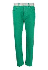 Alexandre Vauthier embellished-band jeans - Verde