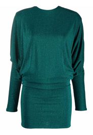 Alexandre Vauthier metallic-threaded fitted dress - Verde