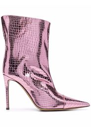 Alexandre Vauthier crocodile-effect 105mm ankle boots - Rosa