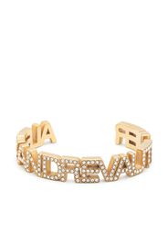 Alexandre Vauthier logo-lettering cuff bracelet - Oro