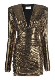 Alexandre Vauthier sequin-embellished V-neck mini dress - Oro