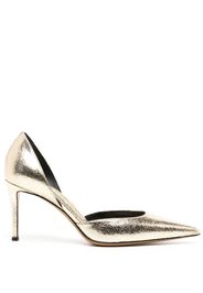 Alexandre Vauthier metallic-finish 80mm leather pumps - Oro