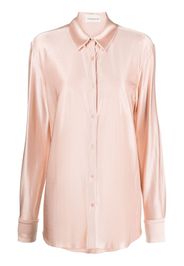 Alexandre Vauthier satin-finish long-sleeved shirt - Rosa