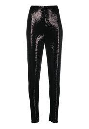 Alexandre Vauthier high-waisted sequin-design leggings - Nero