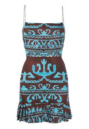 Alexis patterned flare dress - Blu