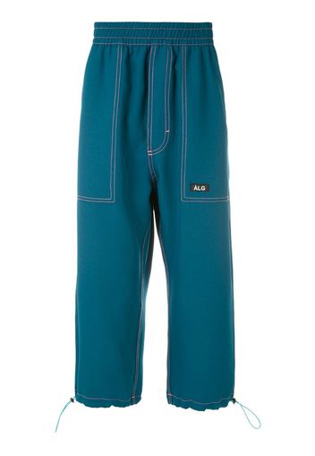 Pantaloni crop Oxford