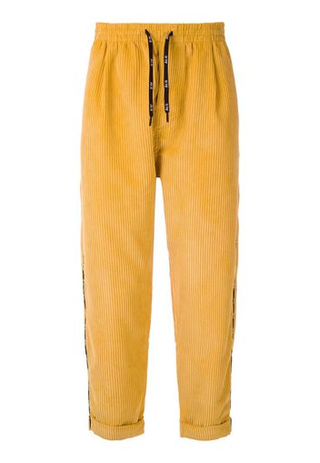 Pantaloni crop a coste