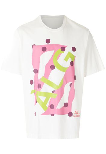 Àlg T-shirt oversize Colagem - Bianco