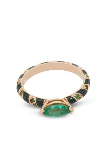 Alice Cicolini 14kt yellow gold Memphis Candy emerald cocktail ring - Nero