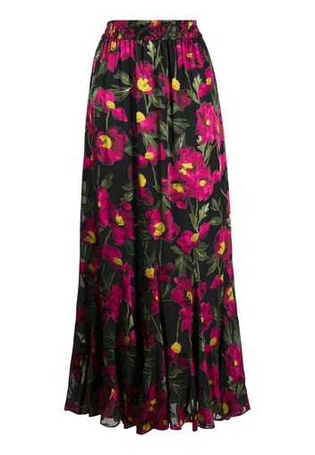 Eliza floral drawstring maxi-skirt