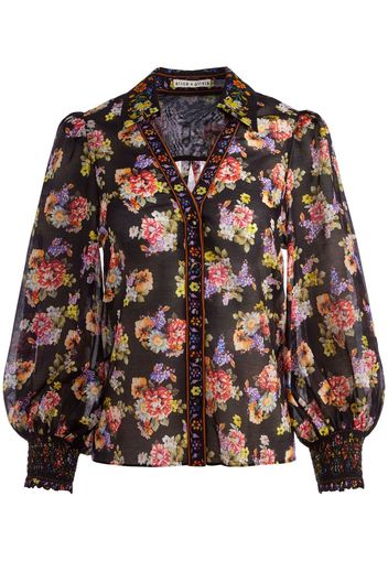 Alice+Olivia Cosima floral-print shirt - Nero