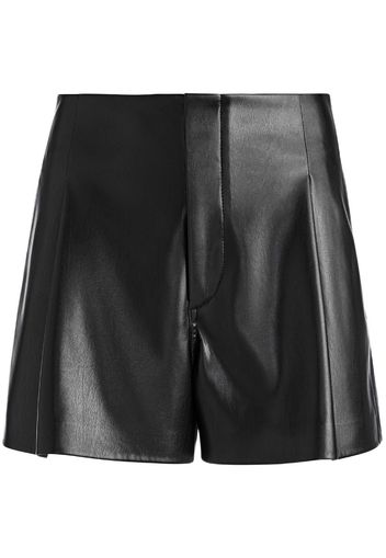 Alice + Olivia Shorts in pelle vegan Steffie - Nero