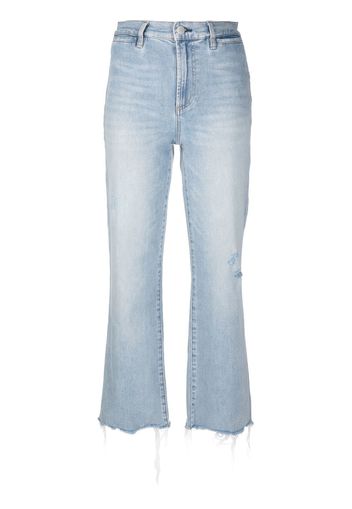 Alice+Olivia Gorgeous raw-cut gaucho jeans - Blu