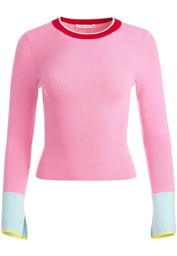 alice + olivia Westi ribbed-knit jumper - Rosa