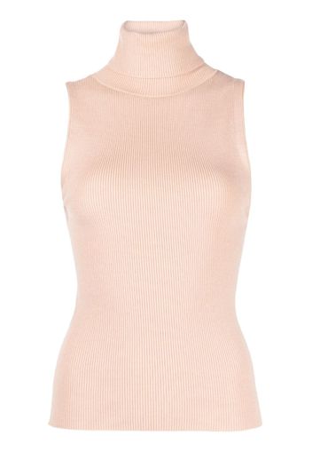 alice + olivia ribbed-knit roll-neck jumper - Marrone