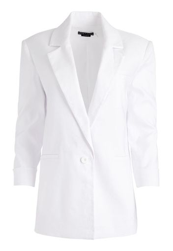 alice + olivia shoulder-pad single-breasted blazer - Bianco