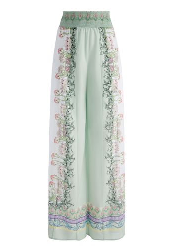 alice + olivia Pantaloni svasati con stampa - Verde