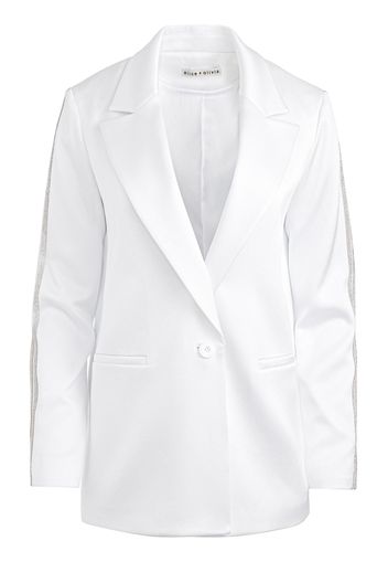 alice + olivia Denny crystal-embellishment blazer - WHITE