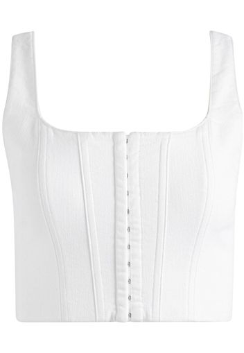 alice + olivia Breslin cropped corset top - Bianco