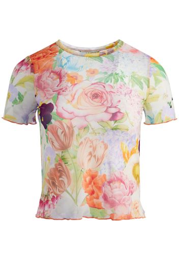 alice + olivia Delaina floral-print cropped top - DAWN FLORAL