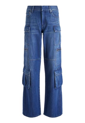 alice + olivia Cay wide-leg cargo jeans - Blu