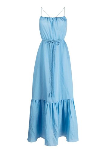 alice + olivia Jayda tie-waist tiered dress - Blu