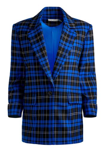 alice + olivia Ashley plaid-pattern blazer - Blu