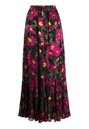 Eliza floral drawstring maxi-skirt