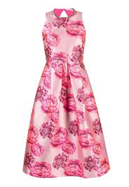 alice + olivia floral-print monochromatic midi dress - Rosa