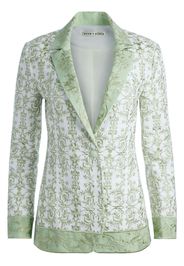 alice + olivia Macey floral-embroidered blazer - Verde