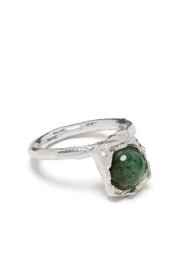 Alighieri The Eye of the Storm emerald ring - Argento