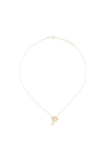 9kt yellow gold palm tree pendant necklace