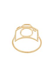 Aliita 9kt Yellow Gold Langosta Enamel Hoop Earring