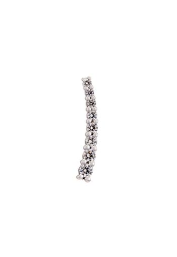 'Dasha' white diamond left side small slider earring