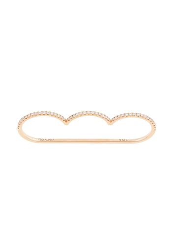 Orecchino Cloud superfine in oro rosa 18kt con diamante