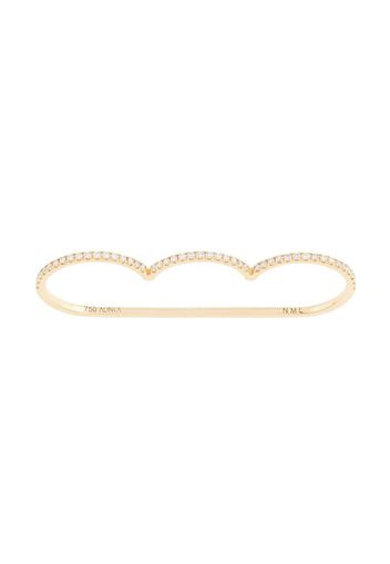 Orecchino Cloud superfine in oro giallo 18kt con diamante