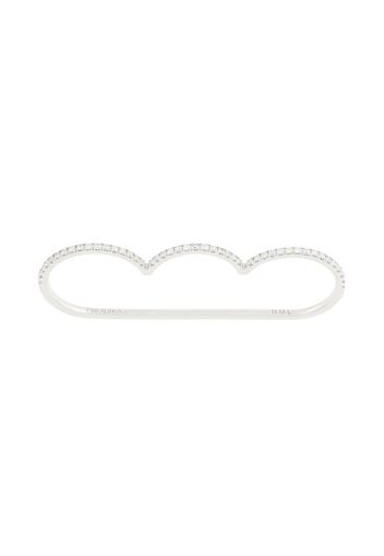 Orecchino Cloud superfine in oro bianco 18kt con diamante