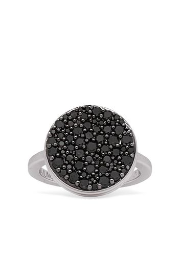 Alinka Anello in oro bianco 18kt con diamanti Black Caviar - Argento