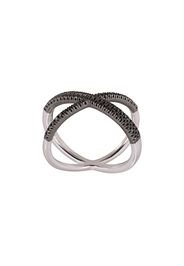 'KATIA' super fine double cross over ring