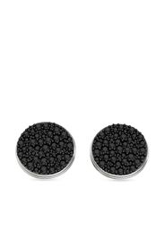 Alinka 18kt white gold BLACK CAVIAR black diamond studs - Argento