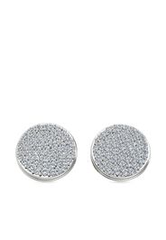 Alinka 18kt white gold BLACK CAVIAR white diamond studs - Argento