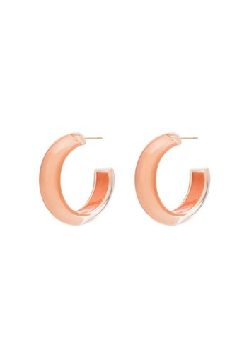 orange Loucite small jelly hoop earrings