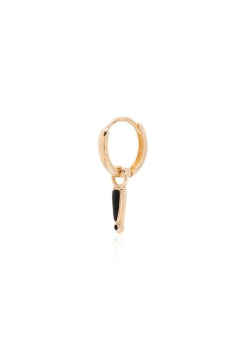 14kt yellow gold exclamation huggie earring